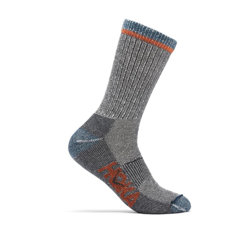 Hoka One One Merino Blend Crew Sock - Meias Homem Castlerock | PT-w5lWs6R